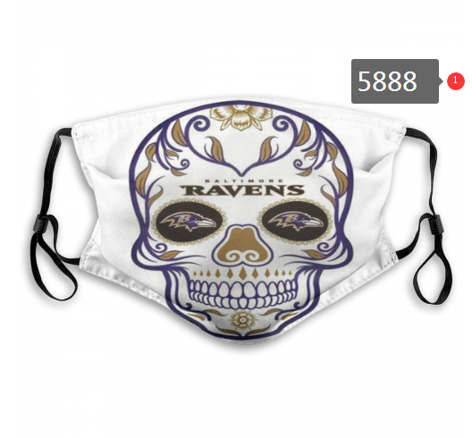 2020 NFL Baltimore Ravens #1 Dust mask with filter->nba dust mask->Sports Accessory